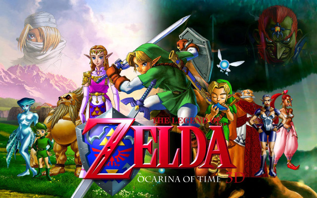 Zelda logo characters background link free wallpaper for desktop - medium preview image