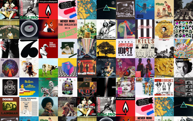 Collage posters stickers wall person free wallpaper for desktop - medium preview image