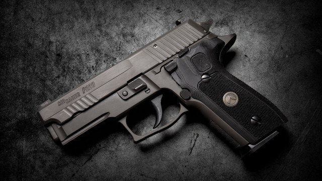 Black gun night starry sky free wallpaper for desktop - medium preview image