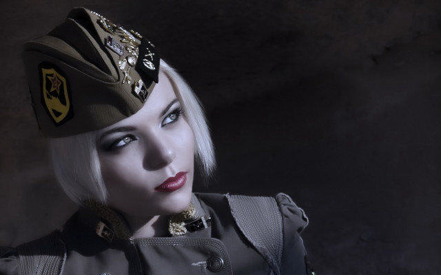 Whitehair militaryuniform badge hat constructivism free wallpaper for desktop - medium preview image