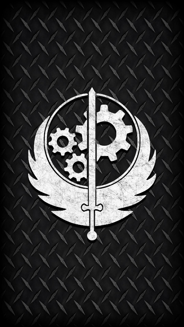 Black white logo gears image free wallpaper for mobile - medium preview image