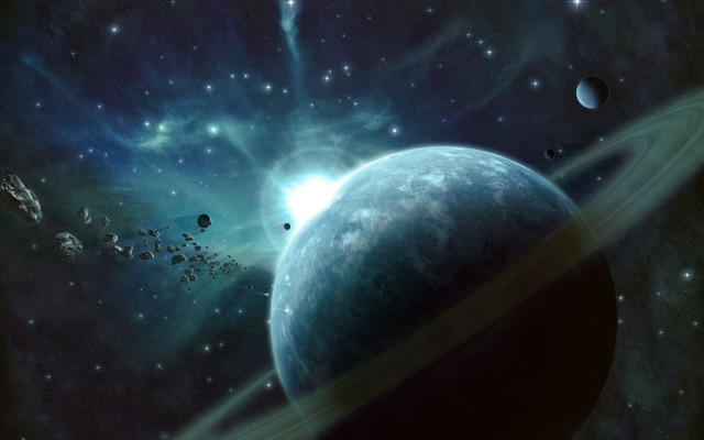Space planet stars background moon free wallpaper for desktop - medium preview image