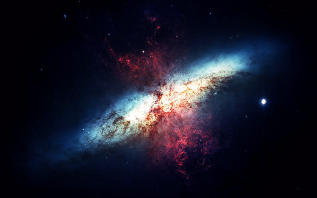 Colorful large object dark sky free wallpaper for desktop - medium preview image