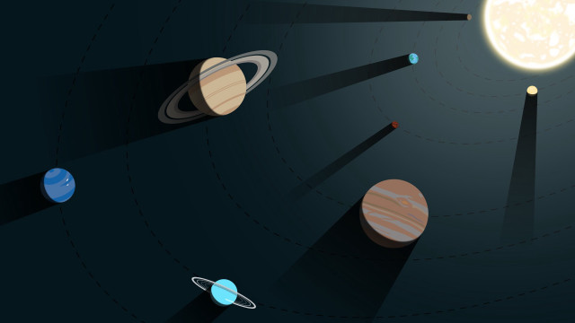 Solar system eight planets sun free wallpaper for desktop - medium preview image