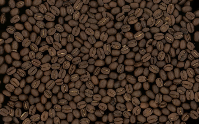 Coffee beans black background white free wallpaper for desktop - medium preview image