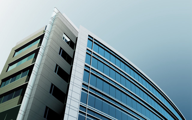 Tall building sky background clock #3 free wallpaper for desktop - medium preview image