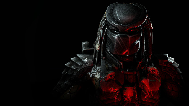 Predator red light armor helmet free wallpaper for desktop - medium preview image