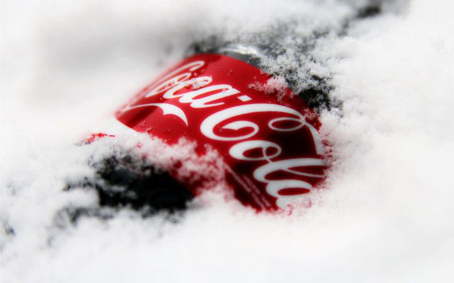 Coca cola buried snow winter free wallpaper for desktop - medium preview image