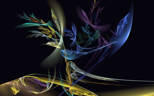 Colorful abstract black yellow blue #2 free wallpaper for desktop - medium preview image