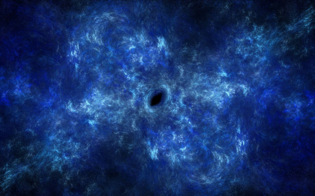 Black hole blue space stars free wallpaper for desktop - medium preview image