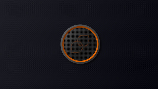 Round orange black red circle free wallpaper for desktop - medium preview image