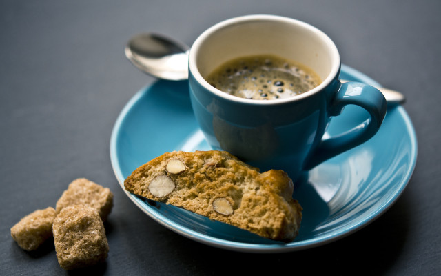 Coffee cookies plate spoons stilllife free wallpaper for desktop - medium preview image