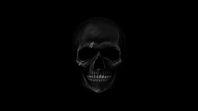 Skull dark gothic digitalpainting whitelight free wallpaper for desktop - medium preview image