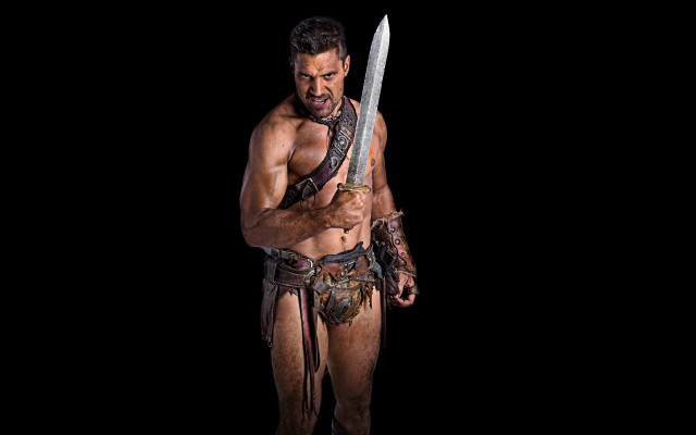 Man sword costume beard muscular free wallpaper for desktop - medium preview image