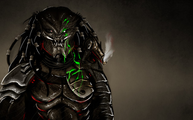 Alienhunter greeneyes blackbody redgreenaccents armor free wallpaper for desktop - medium preview image