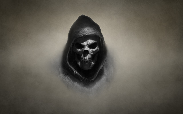 Skull hooded jacket gothic detailed free wallpaper for desktop - medium preview image