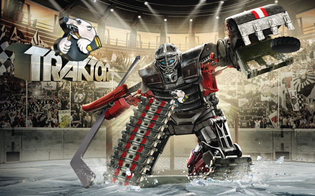 Robot hockey water rayonism concept free wallpaper for desktop - medium preview image
