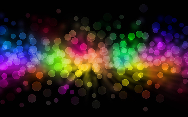 Blurry colorful bokeh city lights free wallpaper for desktop - medium preview image