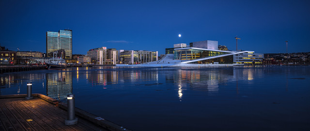 Cityscape boat night lights architecture free wallpaper for desktop - medium preview image
