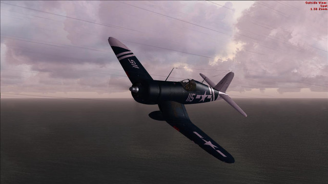 Small airplane cloudy sky ocean free wallpaper for desktop - medium preview image