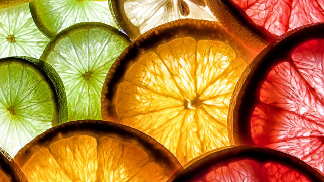 Fruit sliced closeup neofauvism macro free wallpaper for desktop - medium preview image