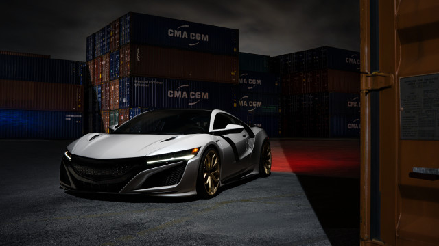 Car parkinglot container shippingcontainers night free wallpaper for desktop - medium preview image