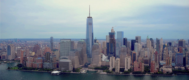 Cityscape urban bridge water tower free wallpaper for desktop - medium preview image