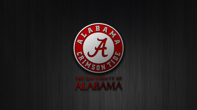 Alabama logo black red white free wallpaper for desktop - medium preview image