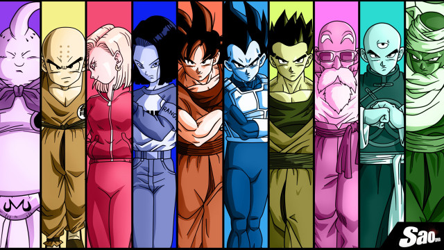 Dragon ball characters arms crossed free wallpaper for desktop - medium preview image