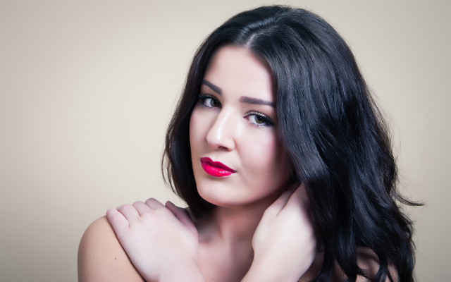 Elina karimova black hair red #2 free wallpaper for desktop - medium preview image