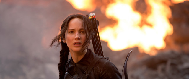 Fire woman archer braid flame free wallpaper for desktop - medium preview image