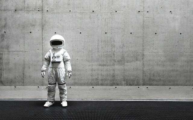 Child space suit wall holes free wallpaper for desktop - medium preview image
