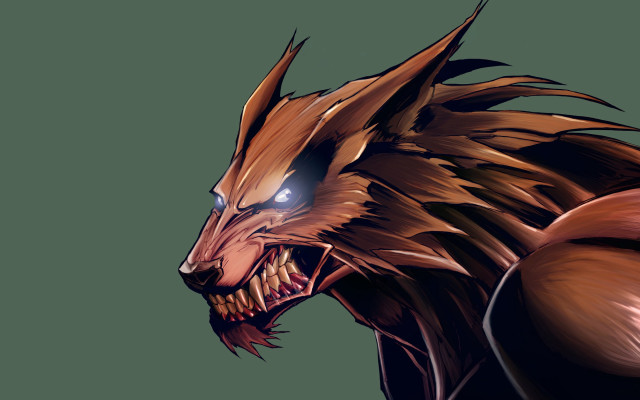 Demon glowing eyes furry character free wallpaper for desktop - medium preview image