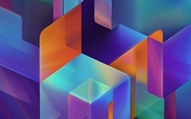 Colorful abstract cubes lines 3d #2 free wallpaper for desktop - medium preview image