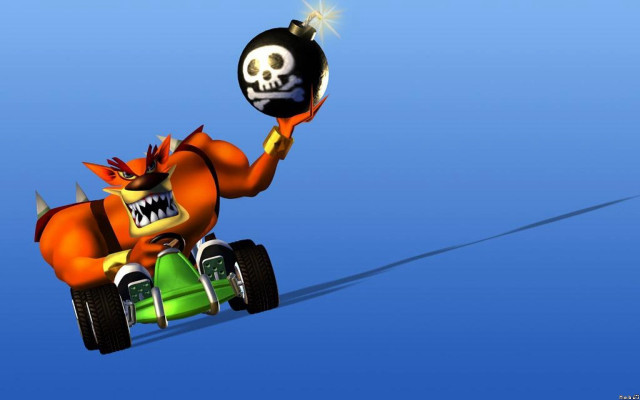 Cartoon toycar skull bomb desert free wallpaper for desktop - medium preview image