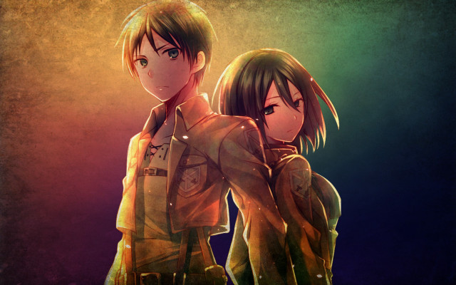 Anime 2girls darkroom green background free wallpaper for desktop - medium preview image