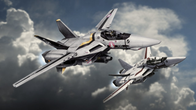 Fighter jets clouds sun photorealism free wallpaper for desktop - medium preview image