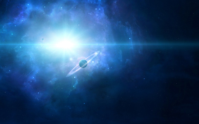 Space bright star galaxy moon free wallpaper for desktop - medium preview image