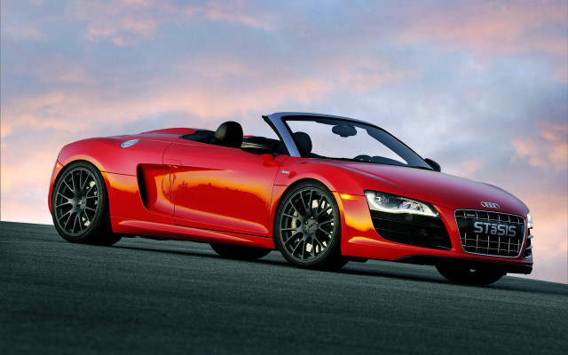 Red sports car road sky #4 free wallpaper for desktop - medium preview image