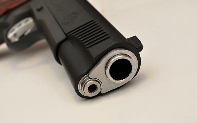 Gun wooden barrel white surface free wallpaper for desktop - medium preview image