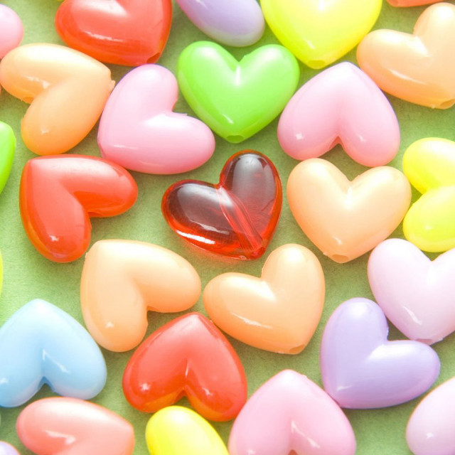 Heart shaped candies green surface free wallpaper for tablet - medium preview image