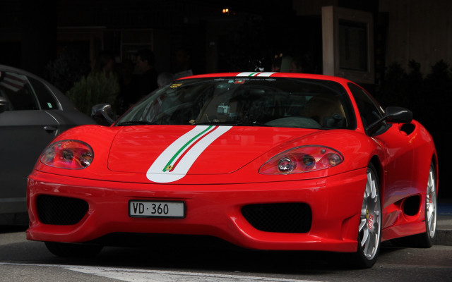 Red sports car white hood #2 free wallpaper for desktop - medium preview image