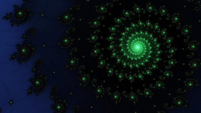 Green light mandelbrot fractal night free wallpaper for desktop - medium preview image