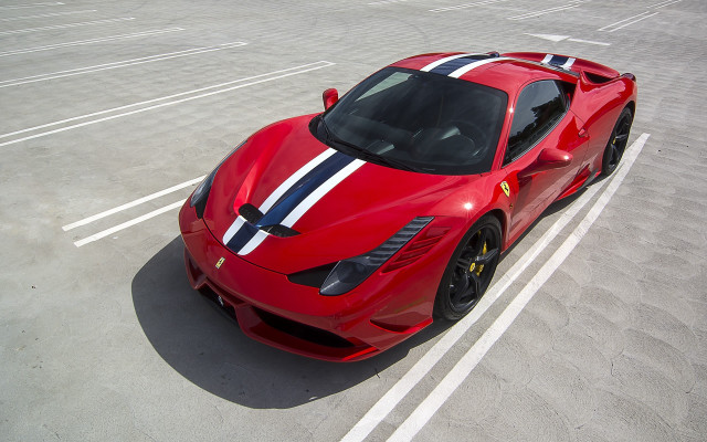 Red sports car white blue free wallpaper for desktop - medium preview image