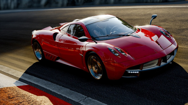 Red sports car race track #13 free wallpaper for desktop - medium preview image
