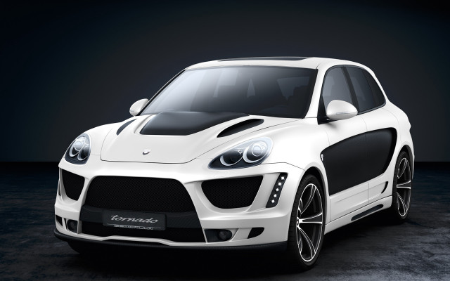 White car black stripes dark free wallpaper for desktop - medium preview image
