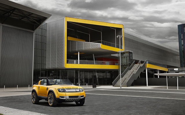 Yellow truck building stairs 3d free wallpaper for desktop - medium preview image
