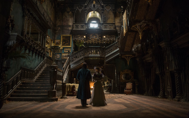 Man woman staircase clock window free wallpaper for desktop - medium preview image