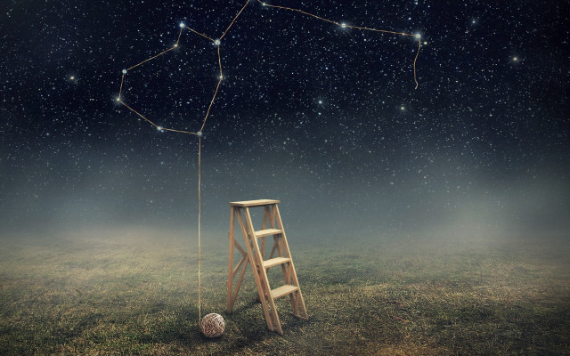 Ladder tied grass stars ball free wallpaper for desktop - medium preview image