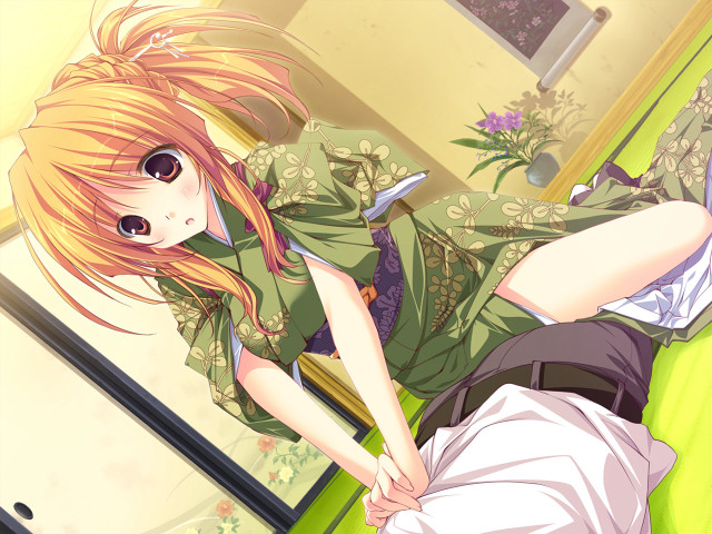 Girl laying bed knife hand free wallpaper for desktop - medium preview image